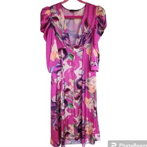 PAT BO Grace Pink Floral Print Puff sleeve 6